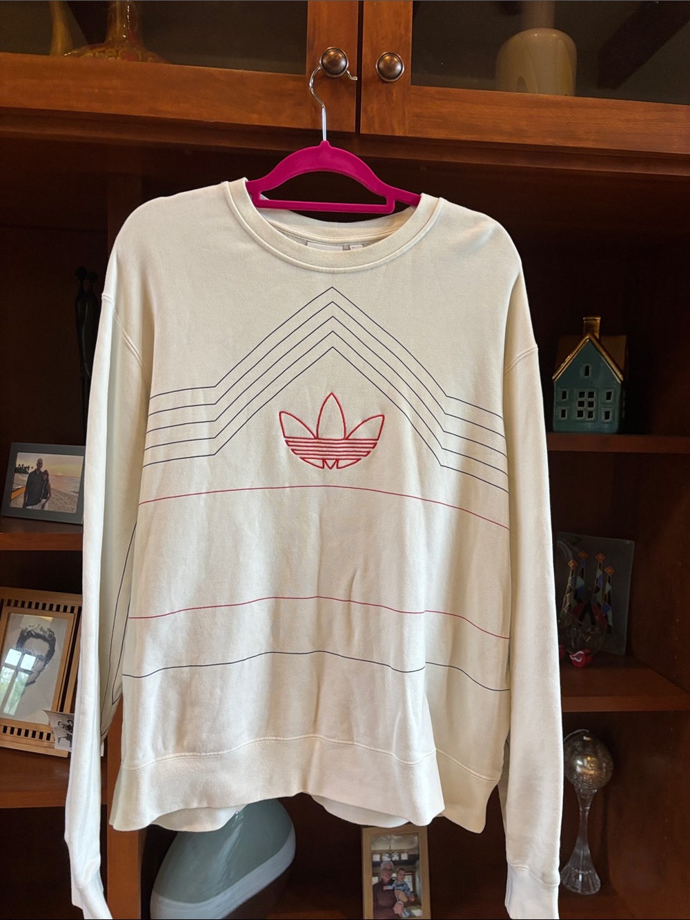 Adidas Originals Rivalry Retro Mens Sweatshirt XL Off White/Red/Black